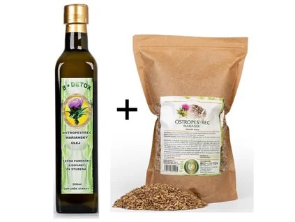 balíček olej 500ml+ostropestřec mariánský 1000g
